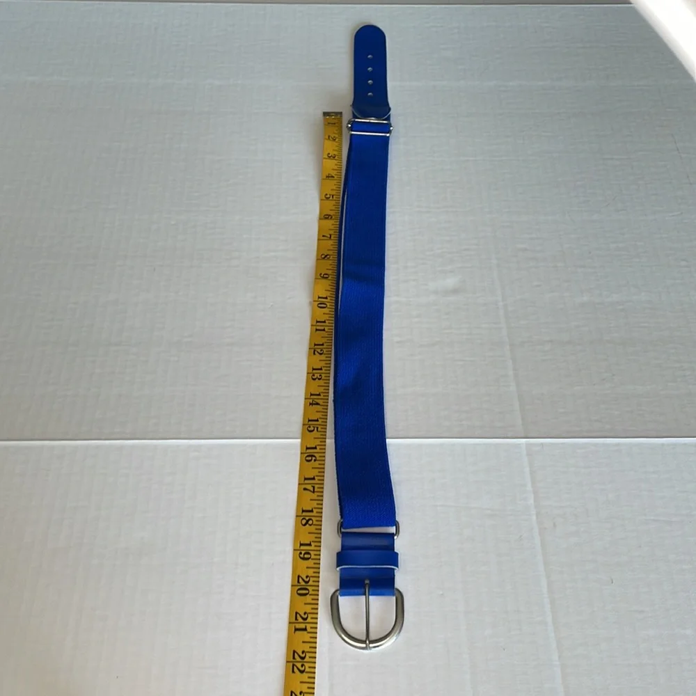 Youth baseball royal blue elastic belt